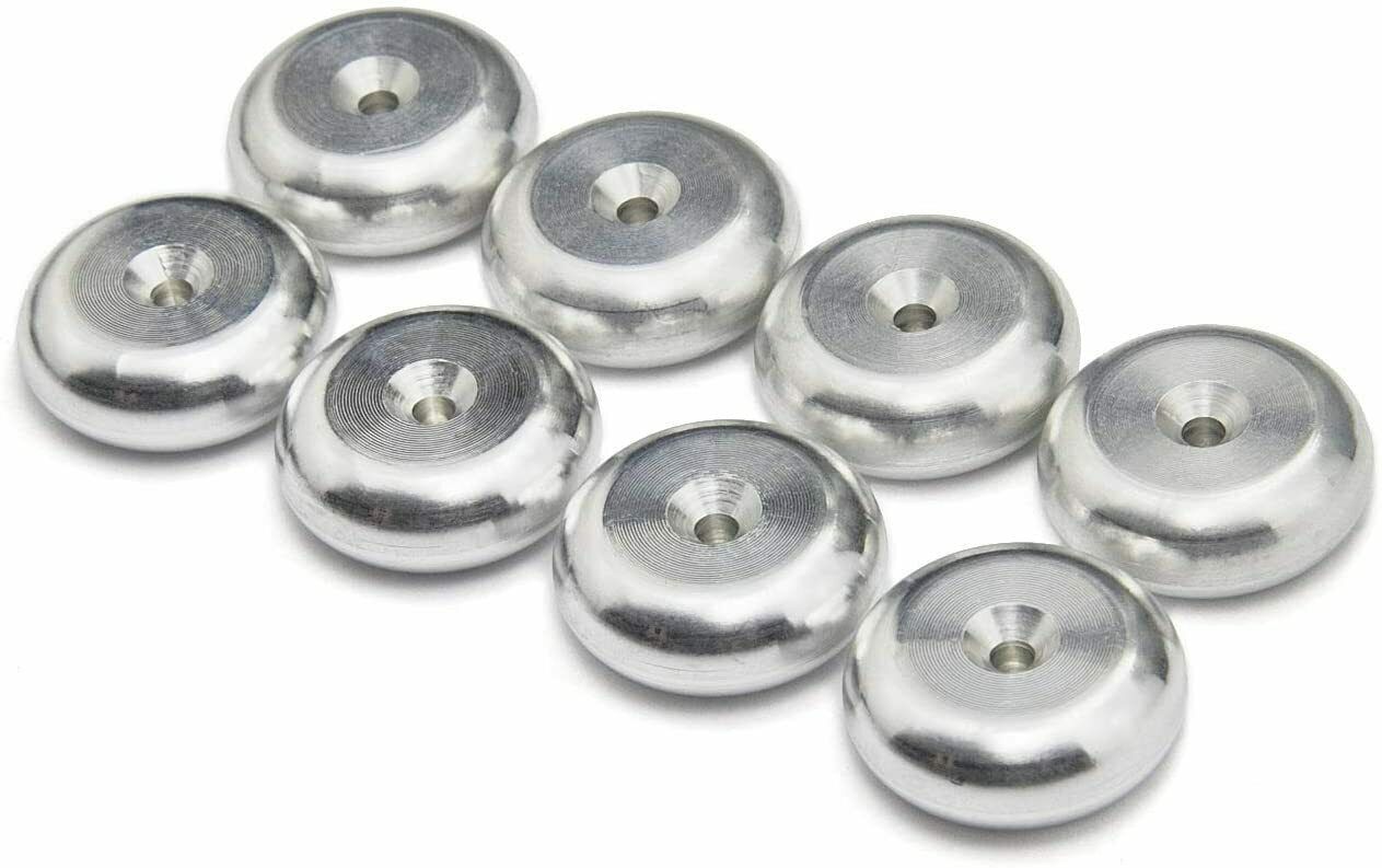 Aluminium Speaker Spike Pads 20mm dia Round - Set of 8